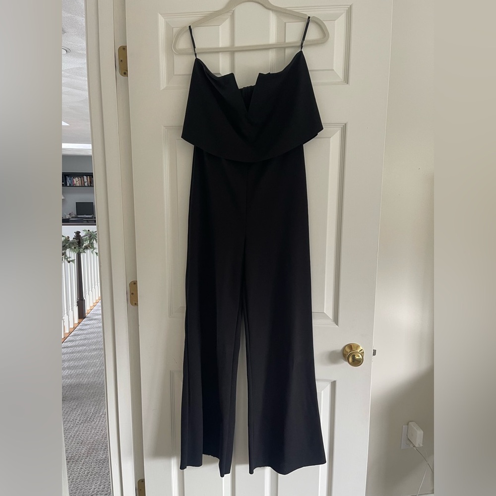 Lulu's black strapless jumpsuit